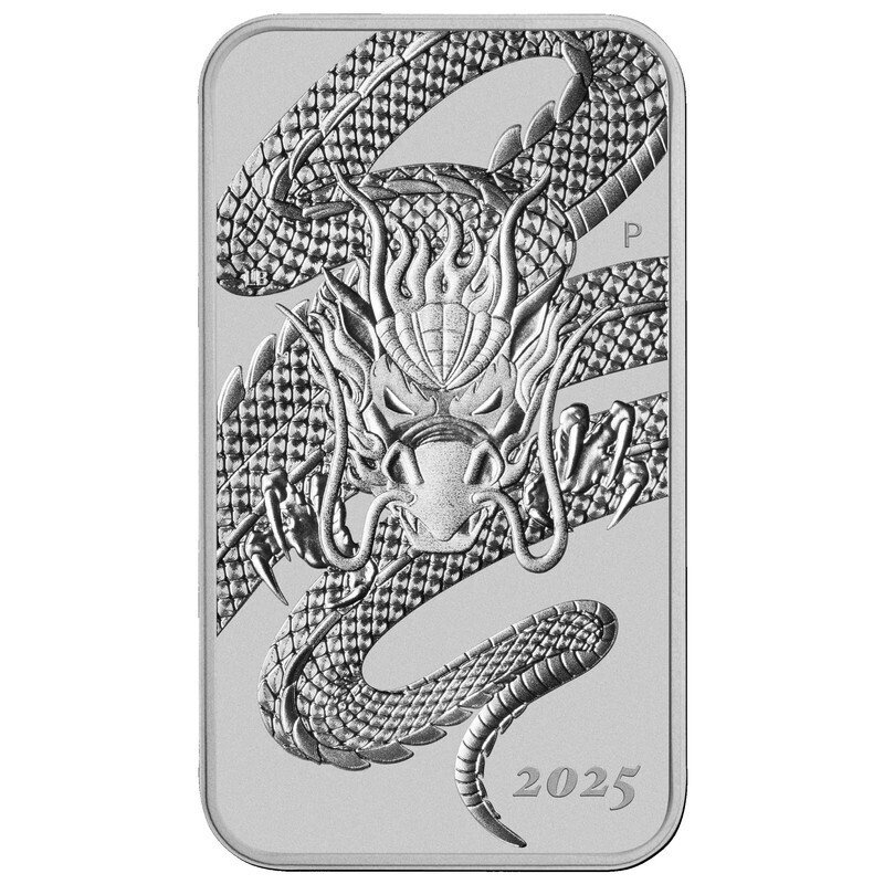1 Troy Ounce - Ασημί .999 - Dragon 2025 - 31,1 gram - fine silver (χωρίς τιμή ασφαλείας) #1.0