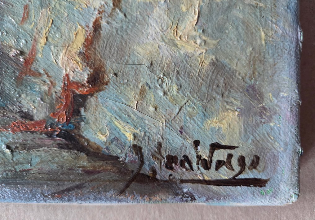 Dutch school (XX) - Winterlandschap. Mogelijk Laren? #2.1