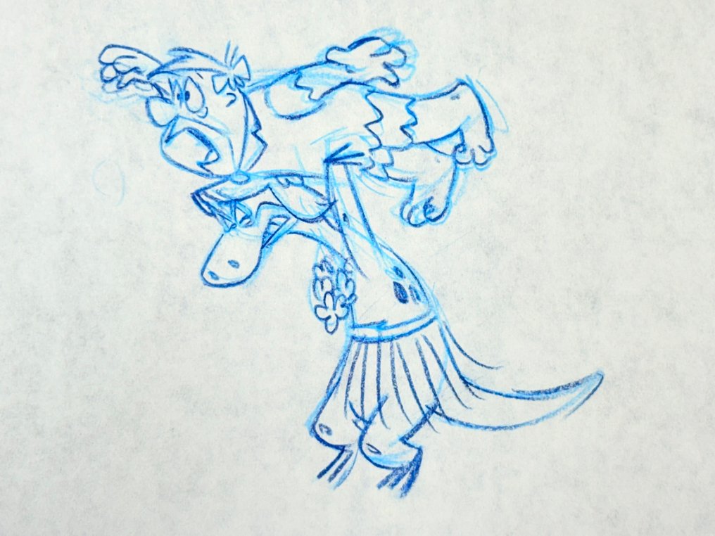 The Flintstones - 1 Oryginalny rysunek animowany Dino i Freda Flintstone'a (1960/66). #1.0