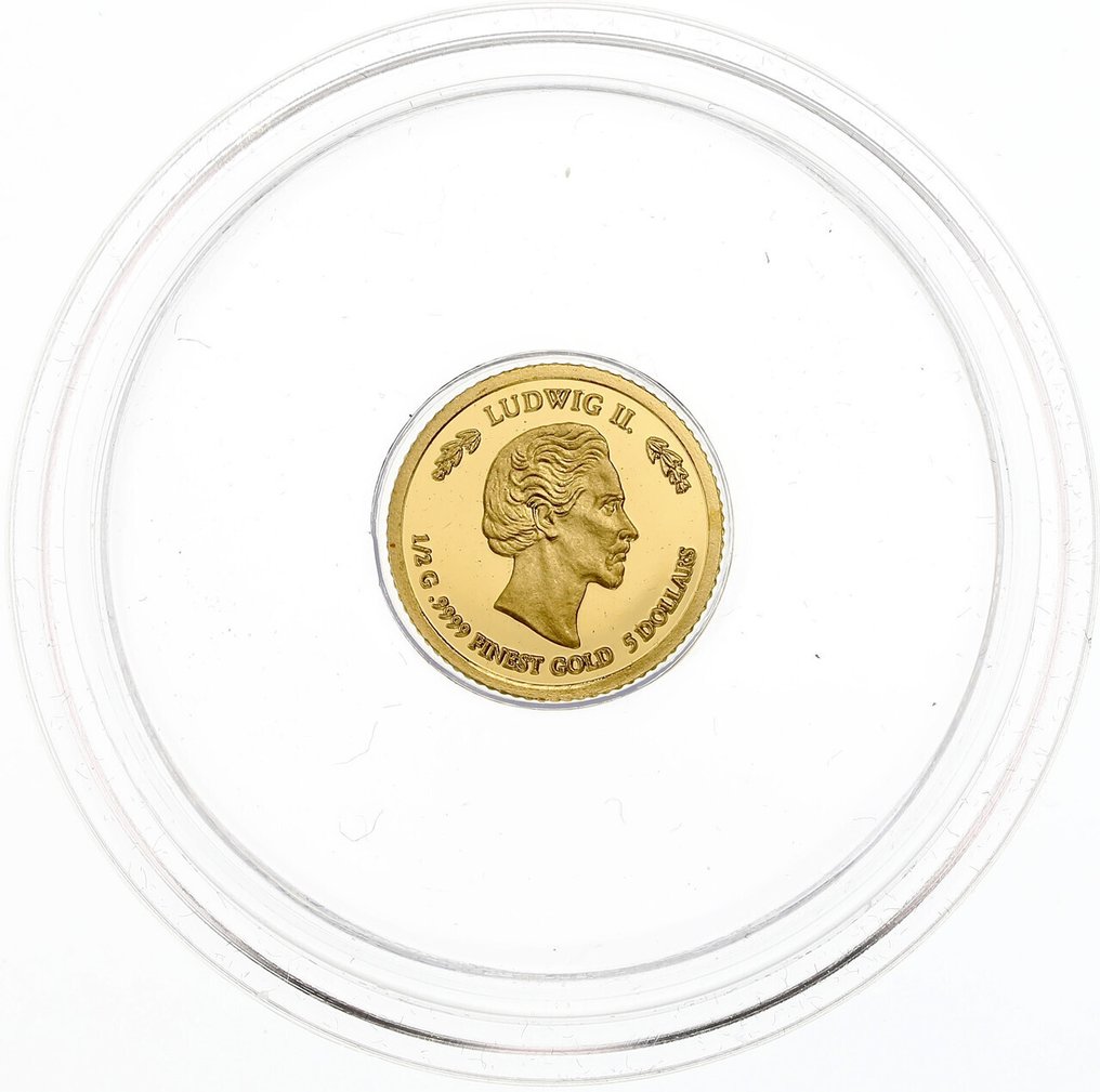 0,5 gram - Ouro .999 - Louis II de Bavière - 2010  (Sem preço de reserva) #1.0
