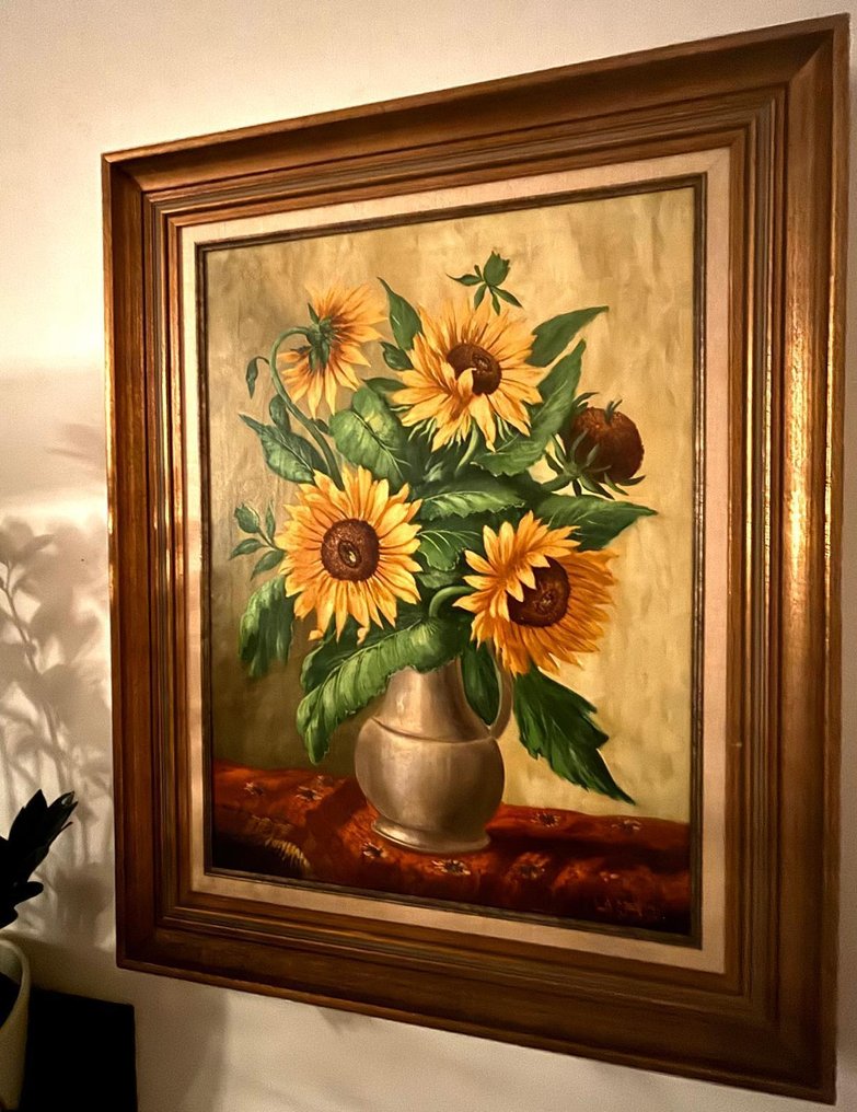 Anne Marinus Broekman (1874-1946) - Stilleven met zonnebloemen #2.1