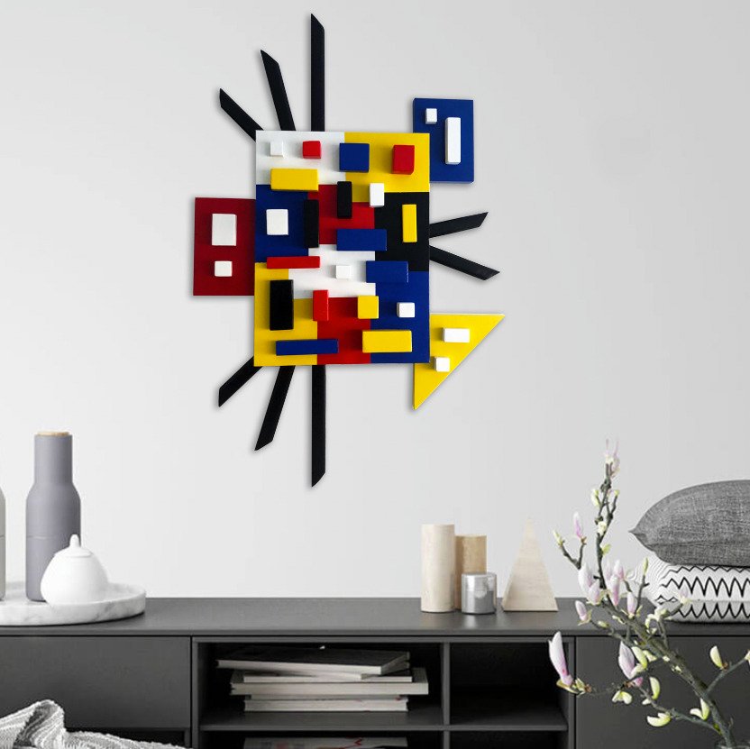 Mondrian 3D - Abstract wall sculpture #1.0