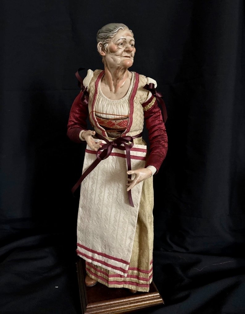 Figurita - Pastore Napoletano - 35cm - Madera, Loza de barro #1.0