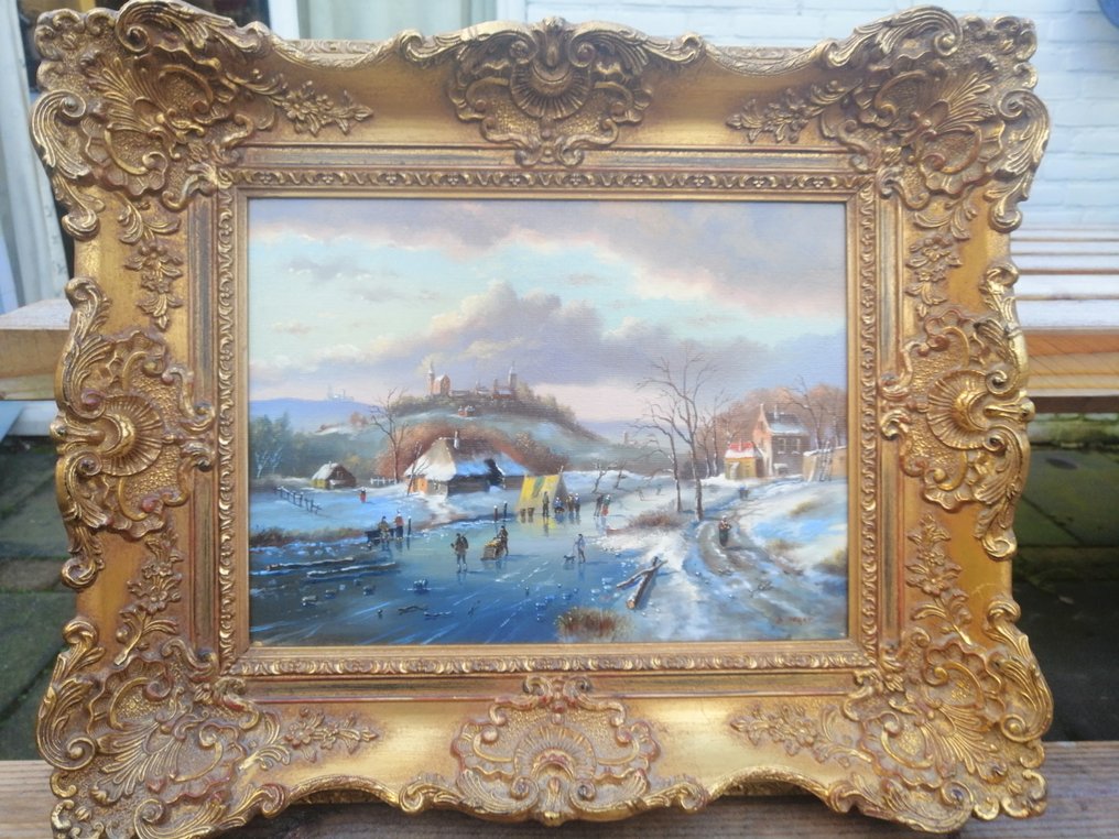 B.Veger  (XX) - Koek   en zopie  op de ijsbaan in de 19  eeuw  in Holland #1.0