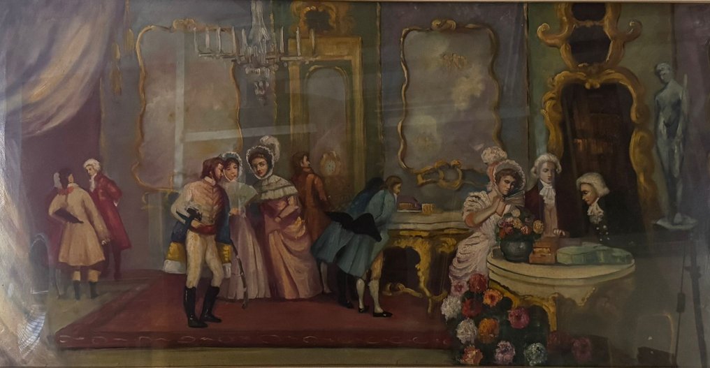 Italian school (XX) - Scena interna con personaggi #1.0