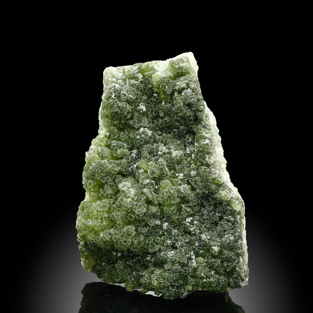 XXL PREHNITE, βαθύ πράσινο βοτρυοειδές Σύμπλεγμα κρυστάλλων - Ύψος: 11 cm - Πλάτος: 7.5 cm- 278 g #3.2