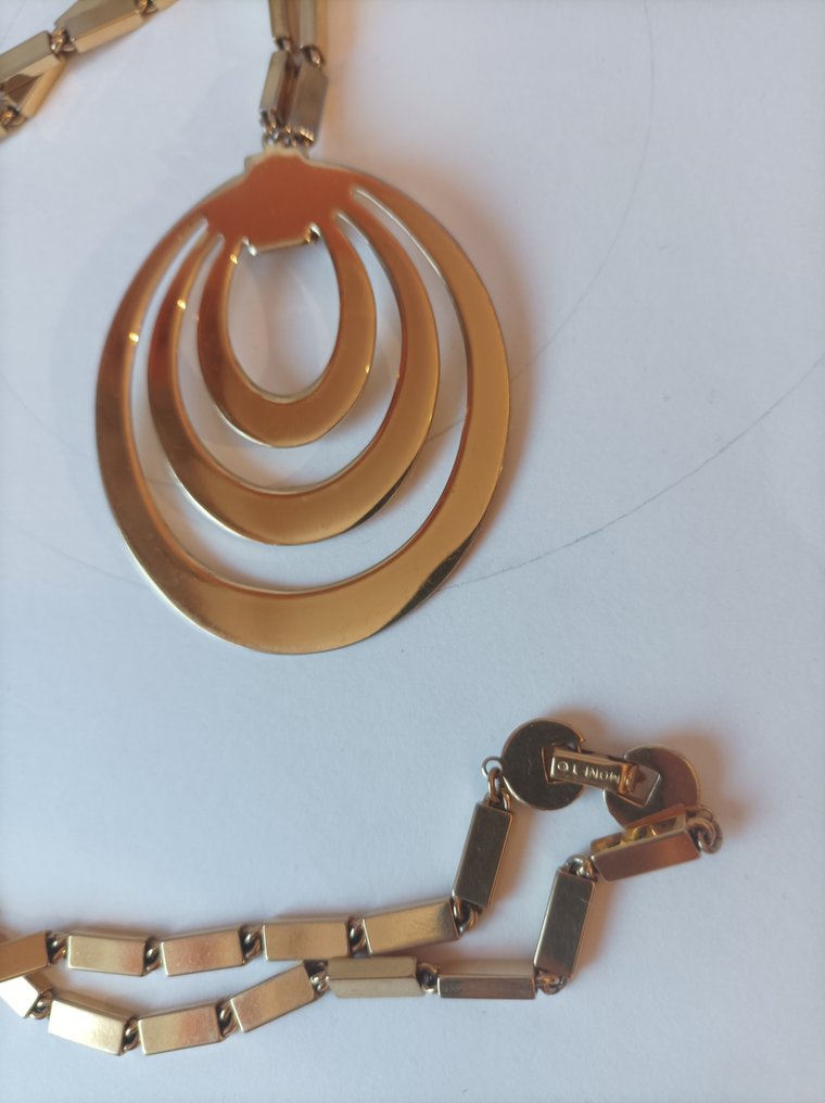 Monet - Gold-plated - Necklace - Modernist geometric 1970 #3.2