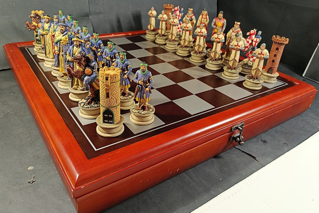 Veronese - 西洋棋套裝 - Gigante "Cristianos Vs Sarracenos" - Resina Polystone，木材 #2.1