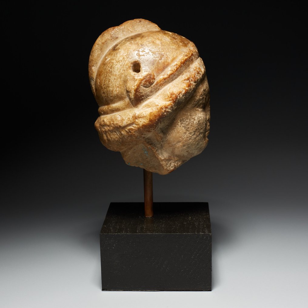 古罗马 大理石 雅典娜之首。公元2世纪。高10.2厘米。 #3.2