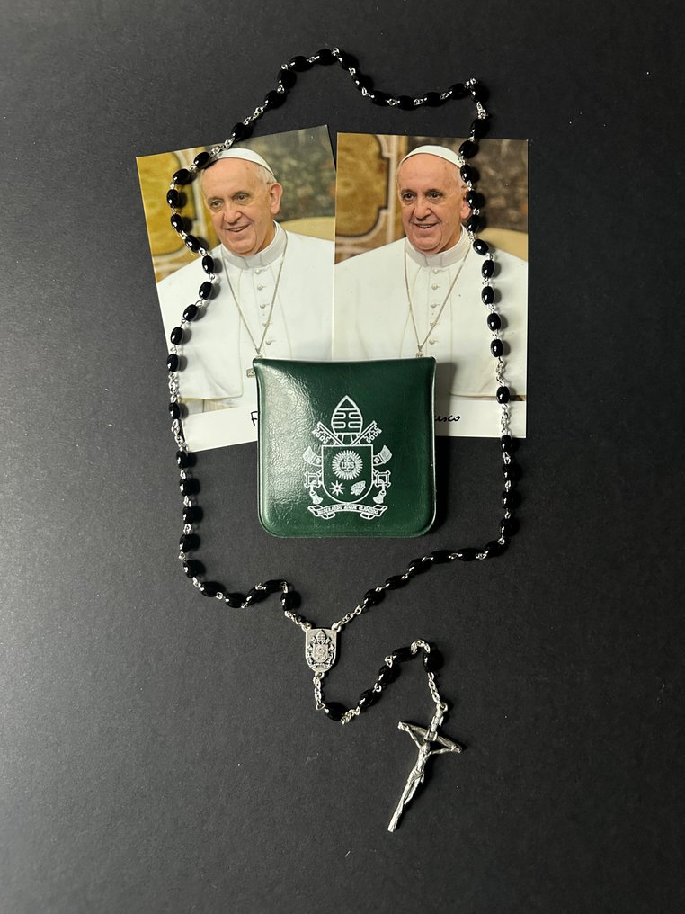 Πάπας Φραγκίσκος - Ρόζαριο της ακρόασης - Ευλογημένο και δοσμένο από τον Άγιο Πατέρα. - Pasta Vitrea, Επάργυρο - 2010-2020 #1.0