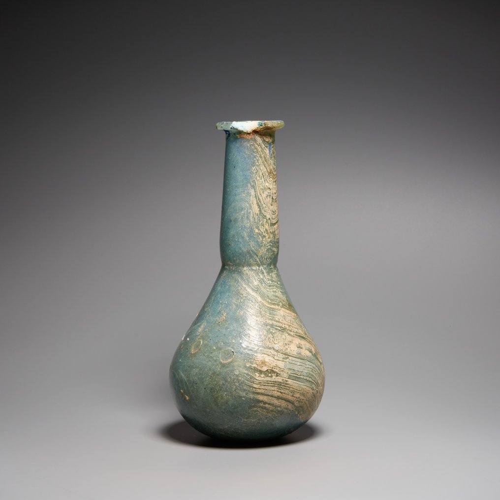 古羅馬 玻璃 药膏，公元1至3世纪。高13厘米。 #1.0