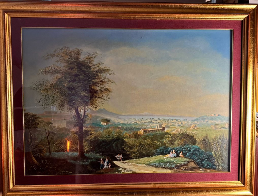 Ιταλική σχολή (XX) - Veduta di Napoli dallo Scudillo - NO RESERVE #1.0