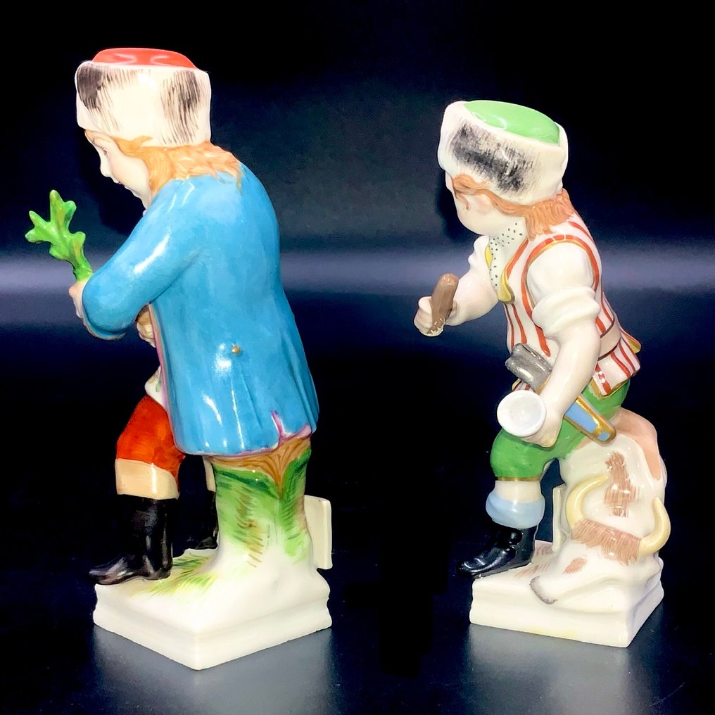 Friederich Elias Meyer - KPM Berlin - Alegorical Figures (2 pcs) - ca 1900 - Szobrocska - Kézzel festett porcelán #3.2