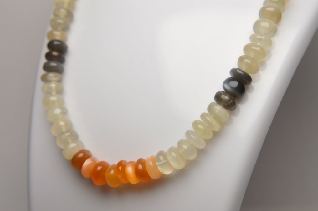 Katzenauge (Chrysoberyll) - Achat mit Katzenaugeneffekt - 42,8 g - Halskette #1.0