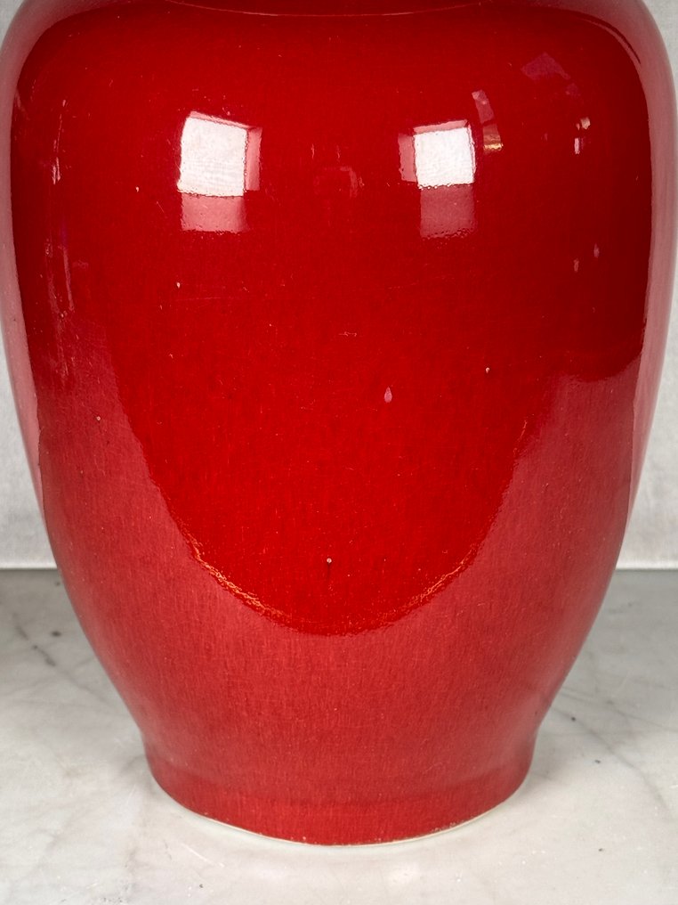 花瓶 - 瓷器 - 中國 - 红色的单色花瓶 #2.1