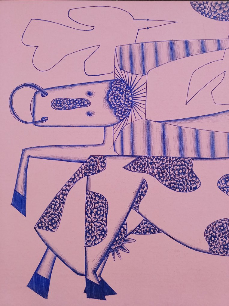 Paul Cosandier (XX) - Composition surréaliste à la vache #1.0