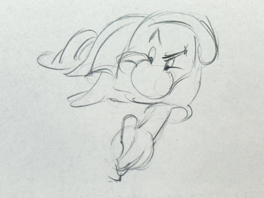 Walt Disney - Animatie tekening van Grumpy (1937) - Snow White & The Seven Dwarfs #1.0