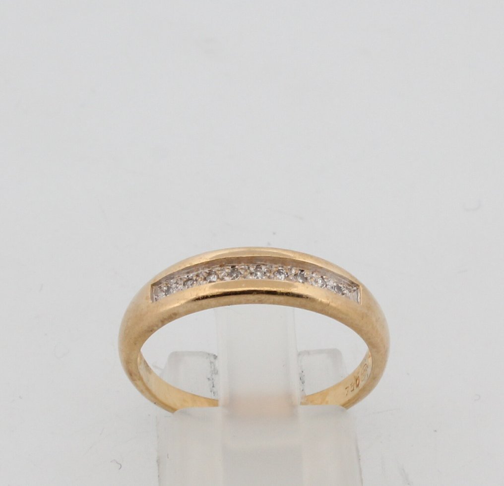 沒有保留價 - 戒指 - 18 克拉 黃金 鉆石 (天然)  #1.0