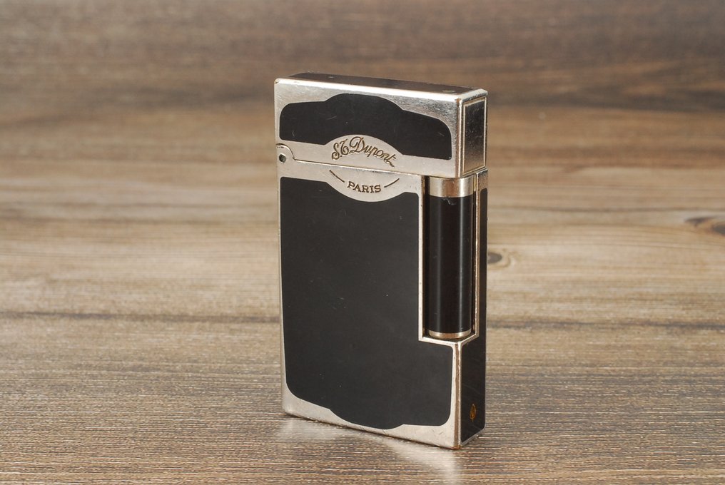 S.T. Dupont - Ligne Line 2 Gas Lighter - 口袋打火机 - 带有黑色漆面板的金属 #3.2