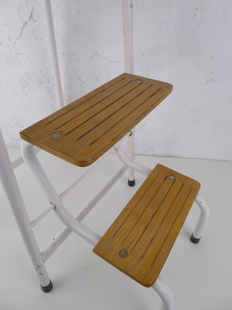 Steps - Steel, Wood - Small table stool Germany #2.1