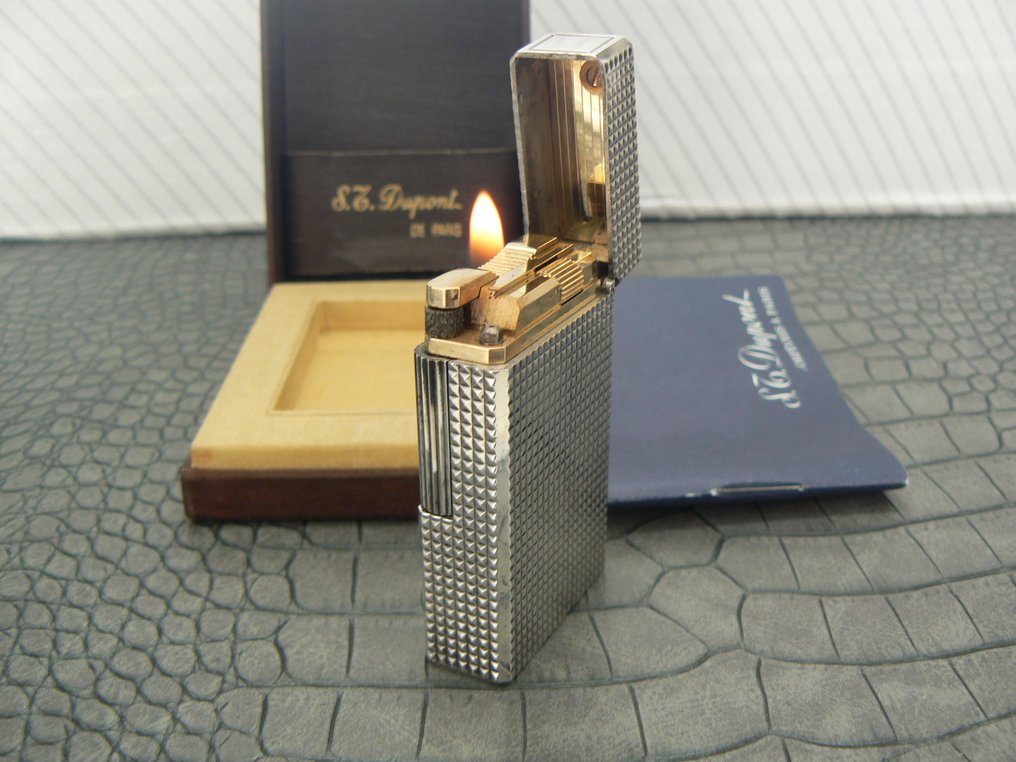 S.T. Dupont - Diamond tip - Αναπτήρας τσέπης - Silver plated #2.1