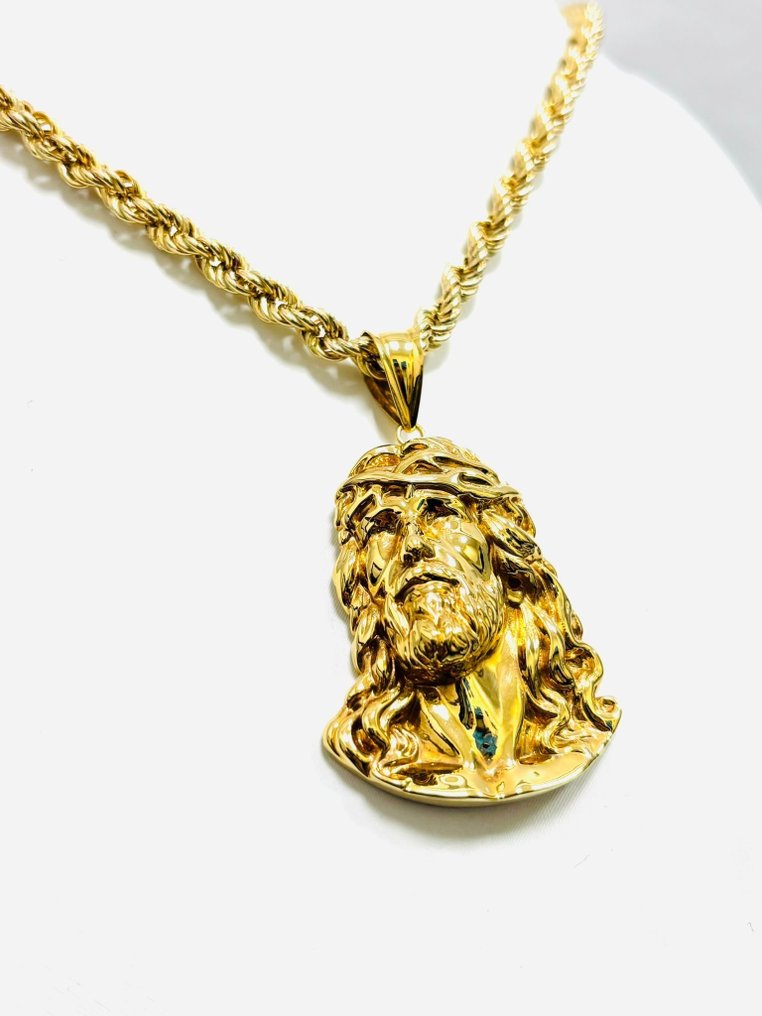 吊墜頸鏈 - 18 克拉 黃金 - 意大利制造 #2.1