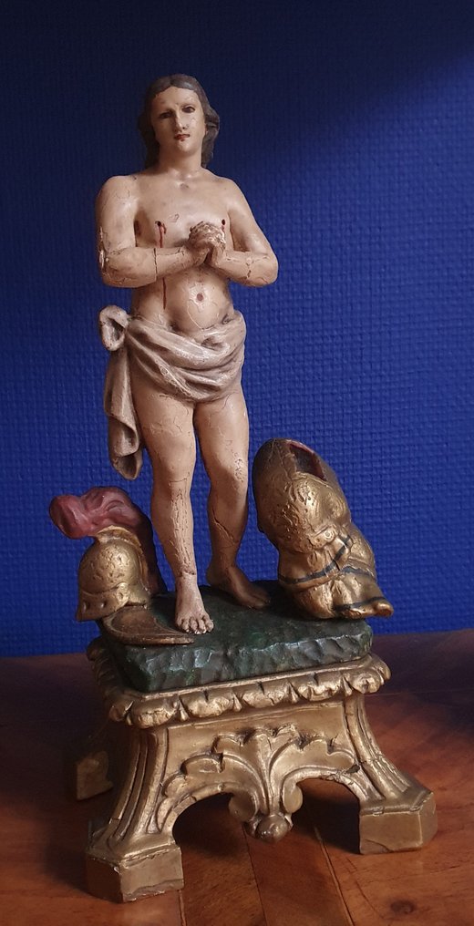Statue, Statue depicting Sao Manuel - 28 cm - Holz - 1790 #1.0