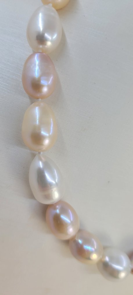 Nincs minimálár - Nyaklánc Ezüst, 11x13,5mm multi Edison pearls #4.3