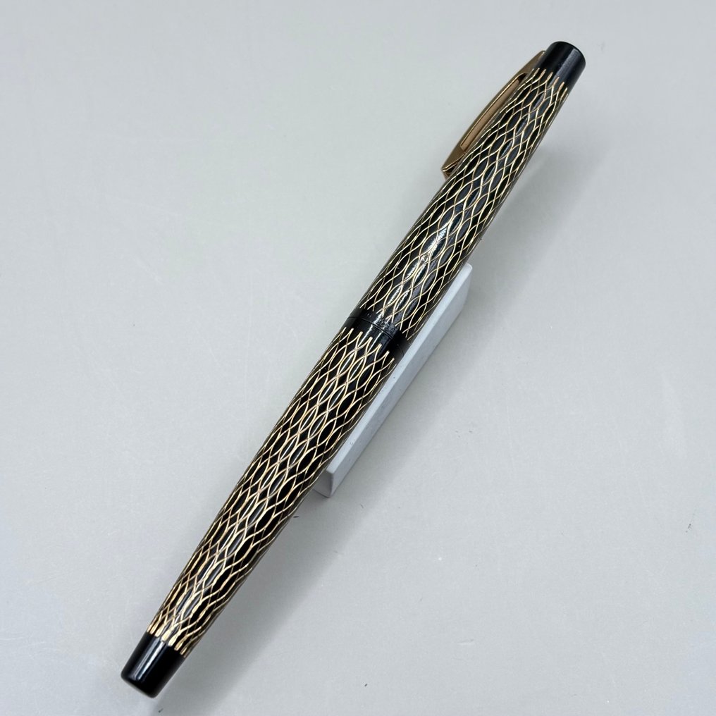 Sheaffer - Lady Sheaffer (gold basketweave pattern) - 14K gold nib (F) - Fountain pen #4.3