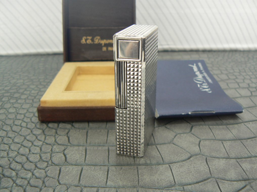 S.T. Dupont - Diamond tip - Αναπτήρας τσέπης - Silver plated #1.0