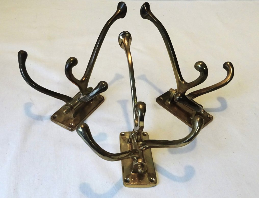 Κρεμάστρα παλτό (3) - 3 θαλάσσια στηρίγματα - Ορείχαλκος, Χαλκός #2.1