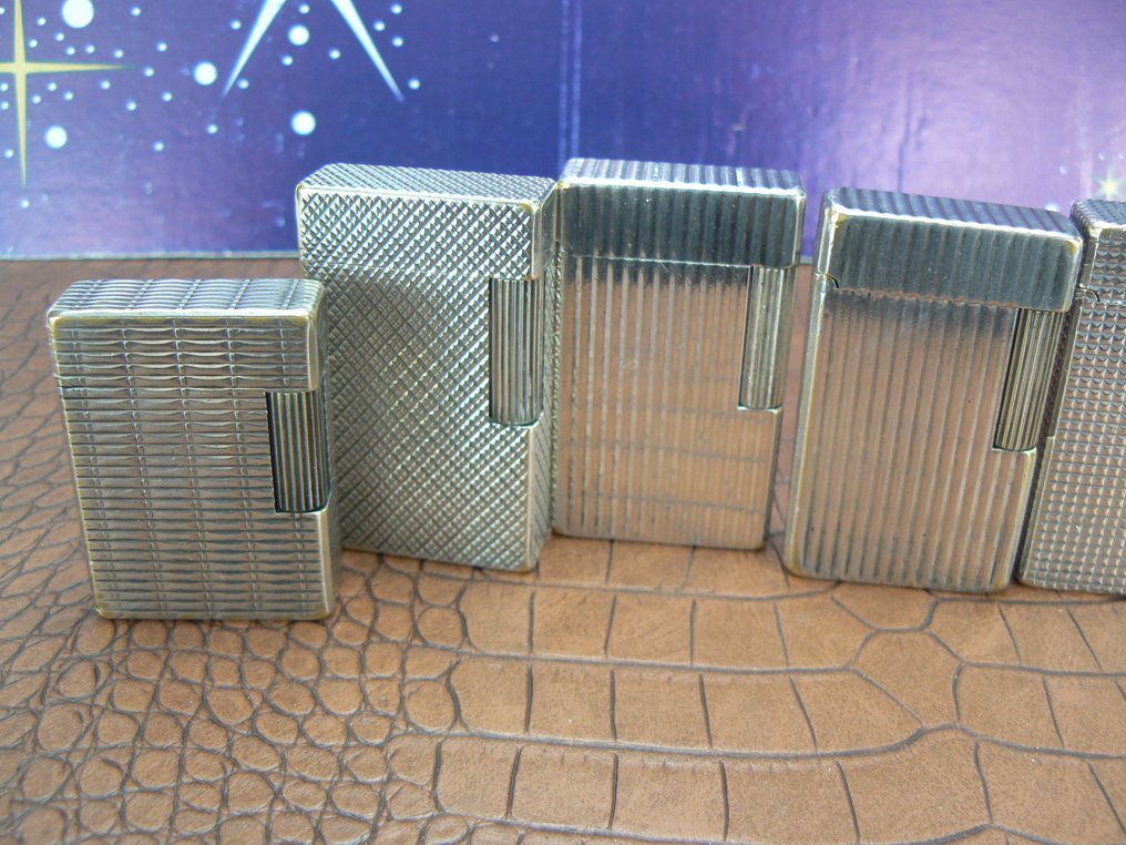 S.T. Dupont - Line 1 & line 2 - Taschenfeuerzeug - Vergoldet oder versilbert? -  (7) #1.0