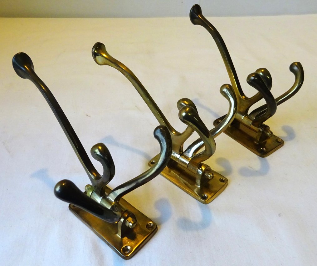 Κρεμάστρα παλτό (3) - 3 θαλάσσια στηρίγματα - Ορείχαλκος, Χαλκός #3.2