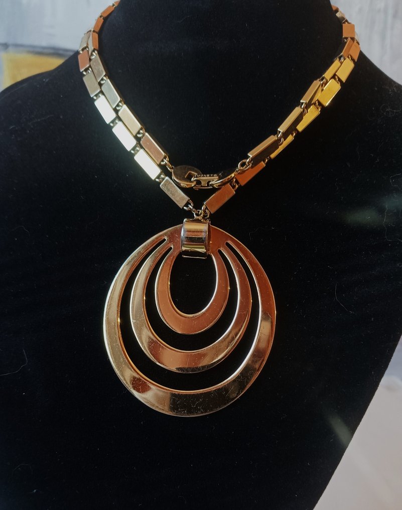 Monet - Gold-plated - Necklace - Modernist geometric 1970 #1.0