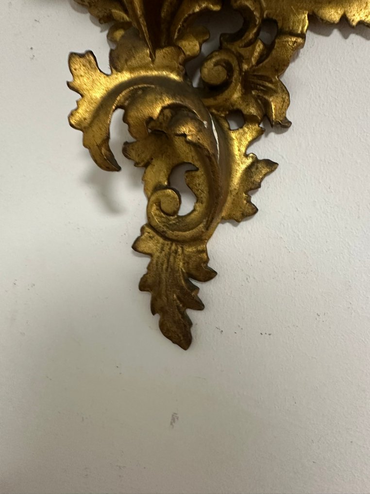 Κονσόλα - Ξύλο, χρυσό φύλλο - ράφι με χρυσό φύλλο #4.3