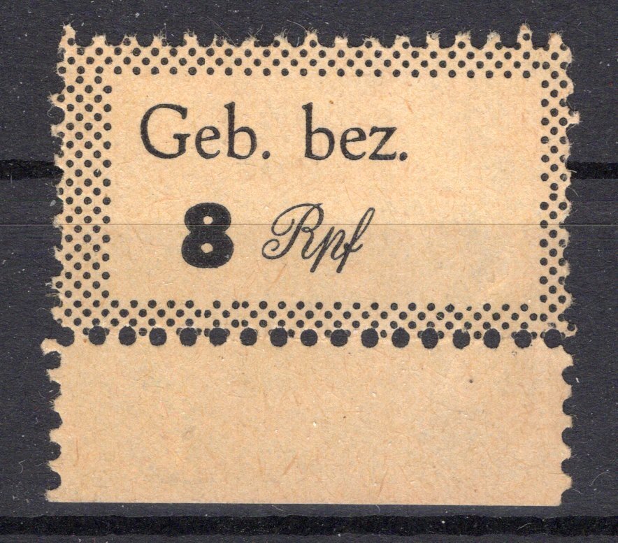 Tyskland - lokale postadresser 1945 - Freudenstadt 8 Pfennig andre utgave - Michel 5a #1.0