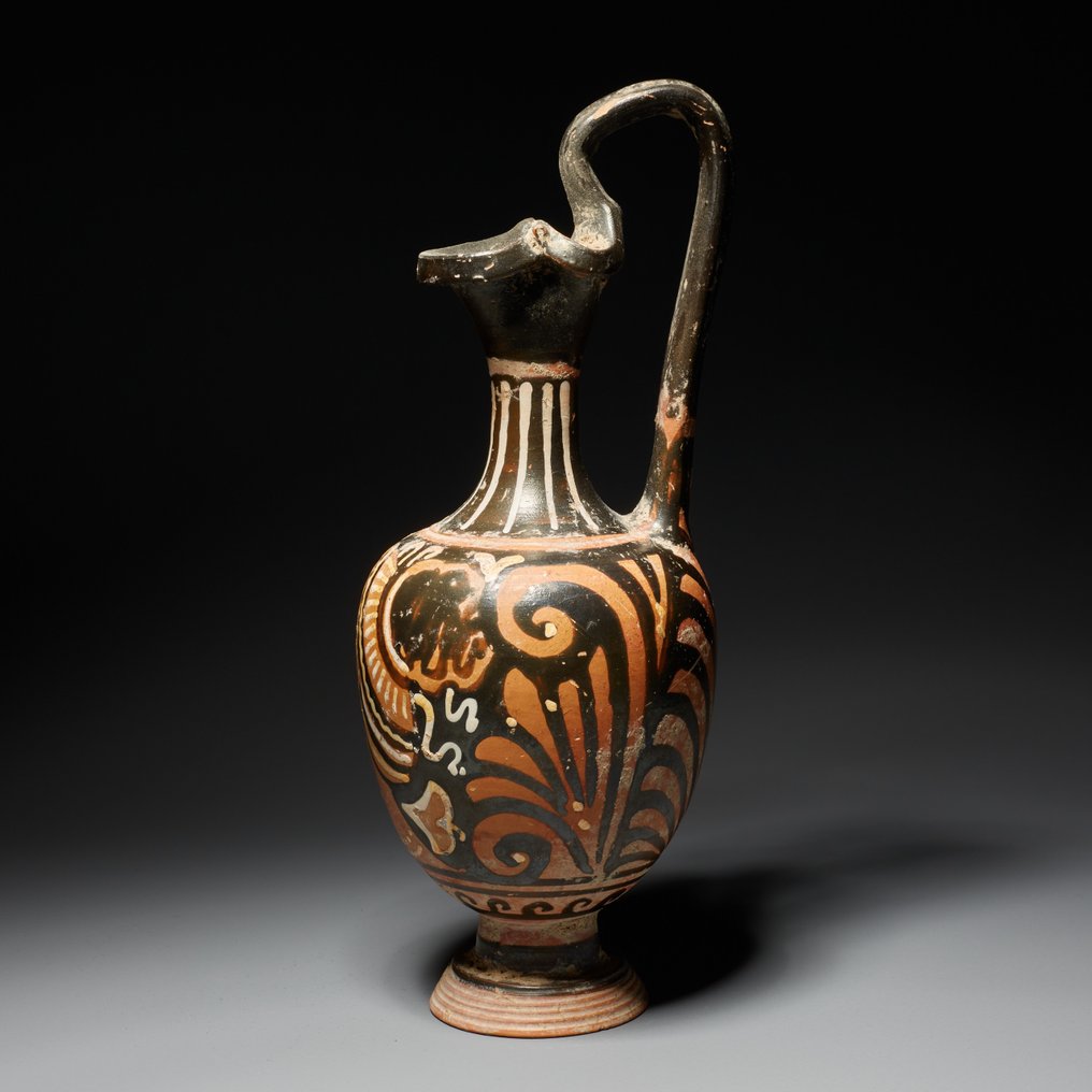 古希臘，邁錫尼 陶瓷 Oinochoe。公元前4世纪。高20.5厘米。 #4.3