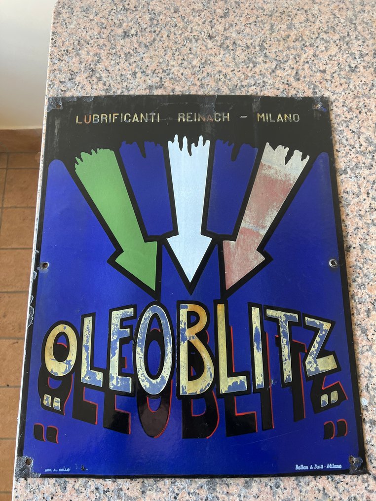 Ballan & Butti Milano - OLEOBLITZ - Sinal de esmalte - Esmalte, Metal #1.0