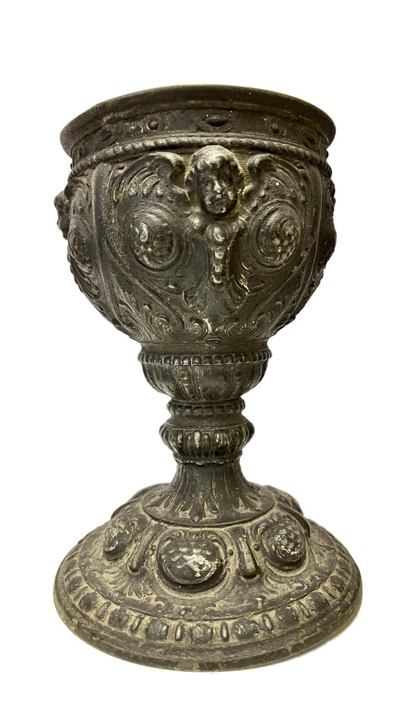 Calice - Metallo - Coppa con putti alati - 20 cm #1.0