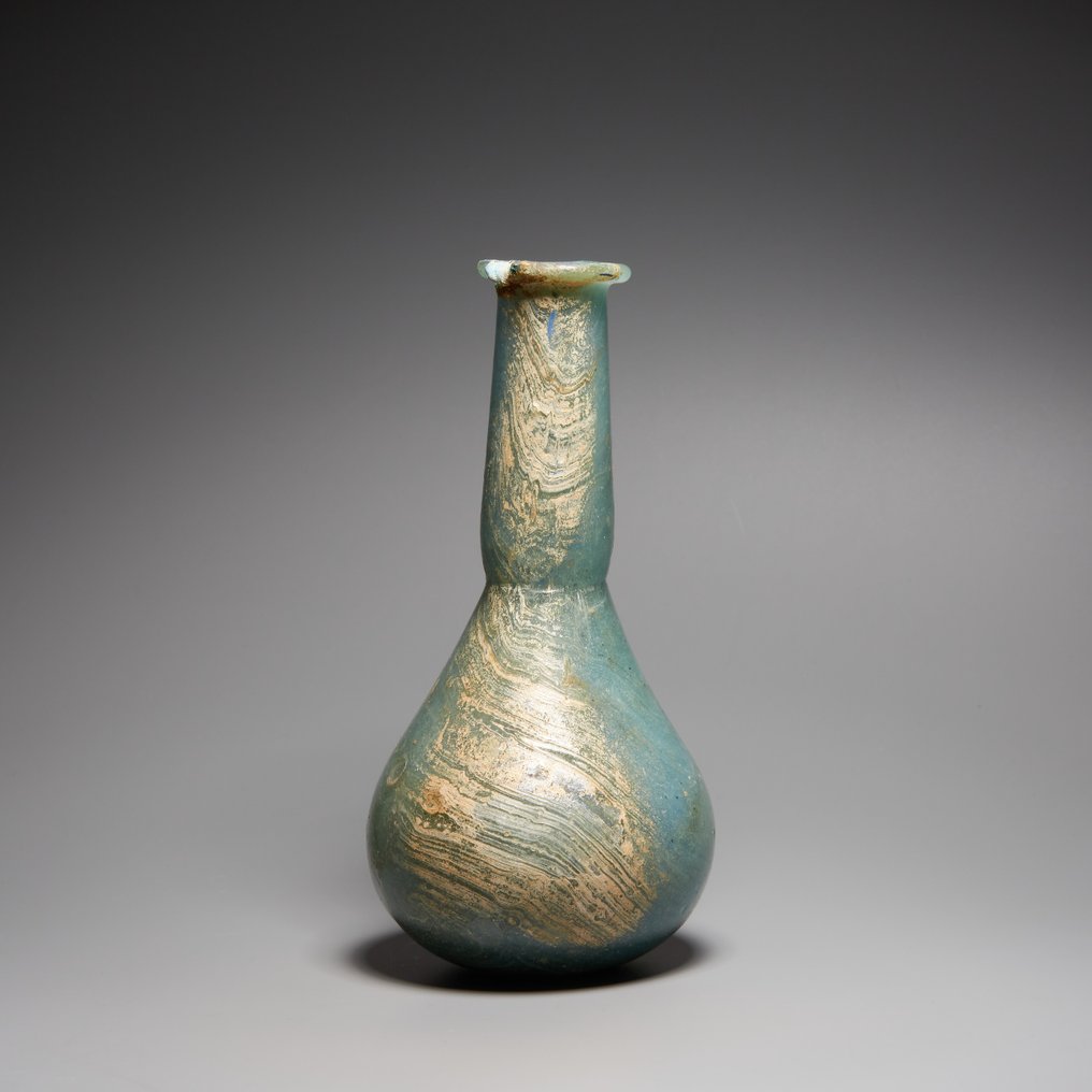 古羅馬 玻璃 药膏，公元1至3世纪。高13厘米。 #1.0