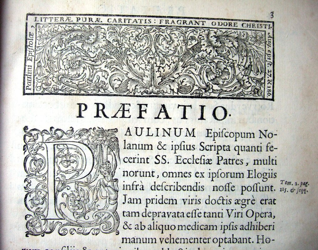 Paulin de Nol (Paulinus of Nola) - S. Pontii Meropii Paulini Nolani Episcopi Opera (in-quarto edition) - 1685 #4.3