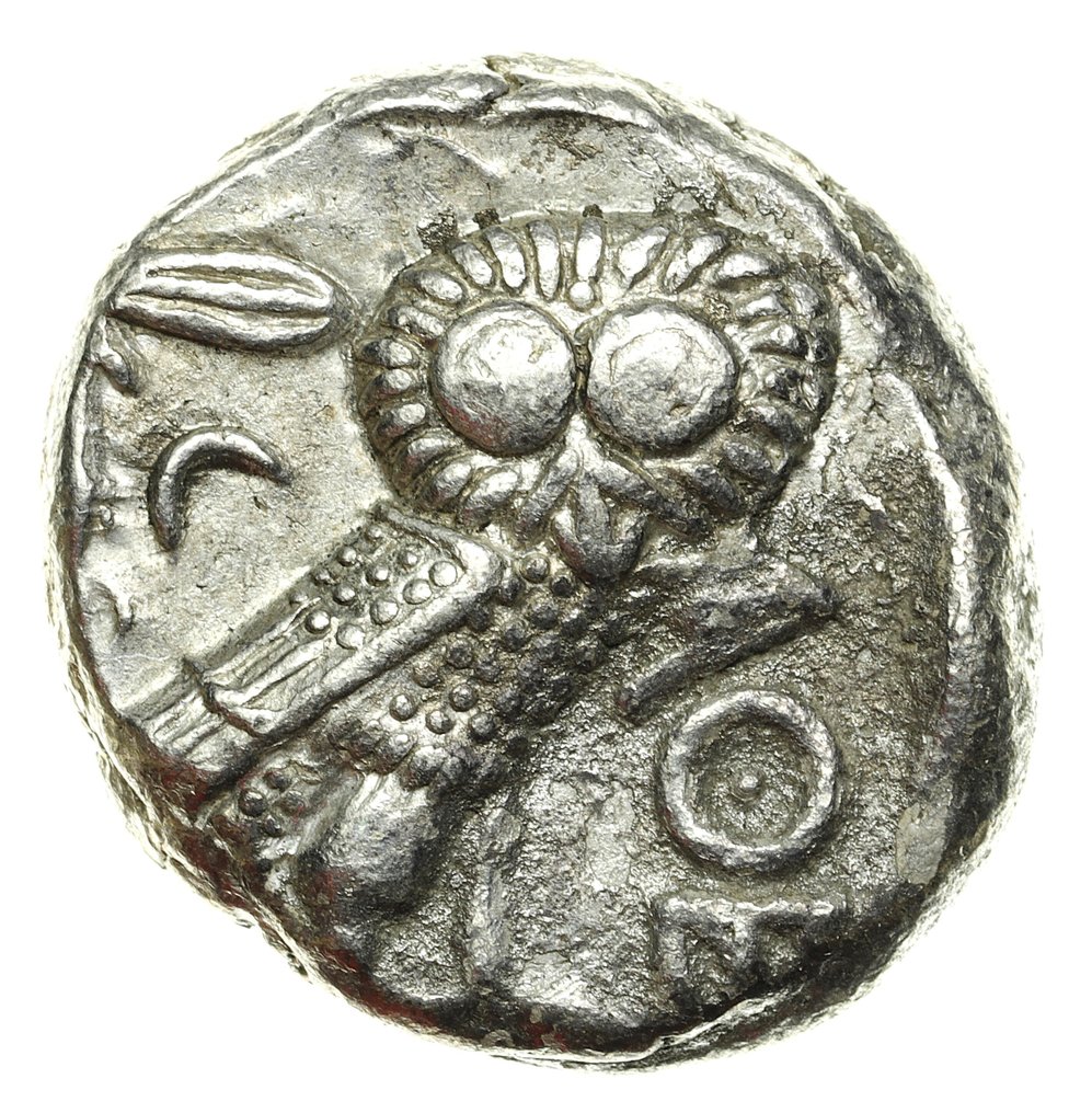 阿提卡，雅典 Tetradrachm (Athena, Owl). Circa 353-294 BC. #1.0