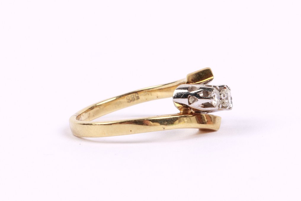 Gyűrű - 14 kt. Sárga arany Gyémánt (Természetes)  #2.1