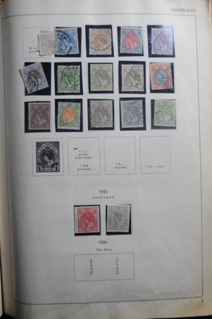 Netherlands 1869/1968 - Collection on album pages in a small binder clip. #4.3