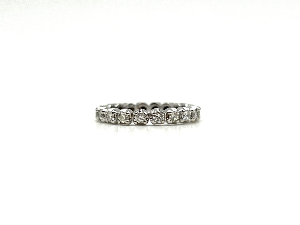 没有保留价 - 戒指 - 18K包金 白金 - 0.60ct. tw. 钻石 (天然) #1.0