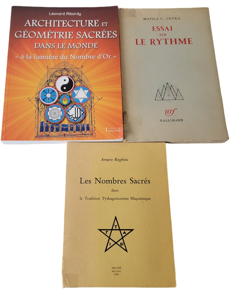 Ghyka (Matila C.) - Architecture Et Géométrie Sacrées, Essai sur le rythme, Les nombres sacrés - 1938-2010 #1.0