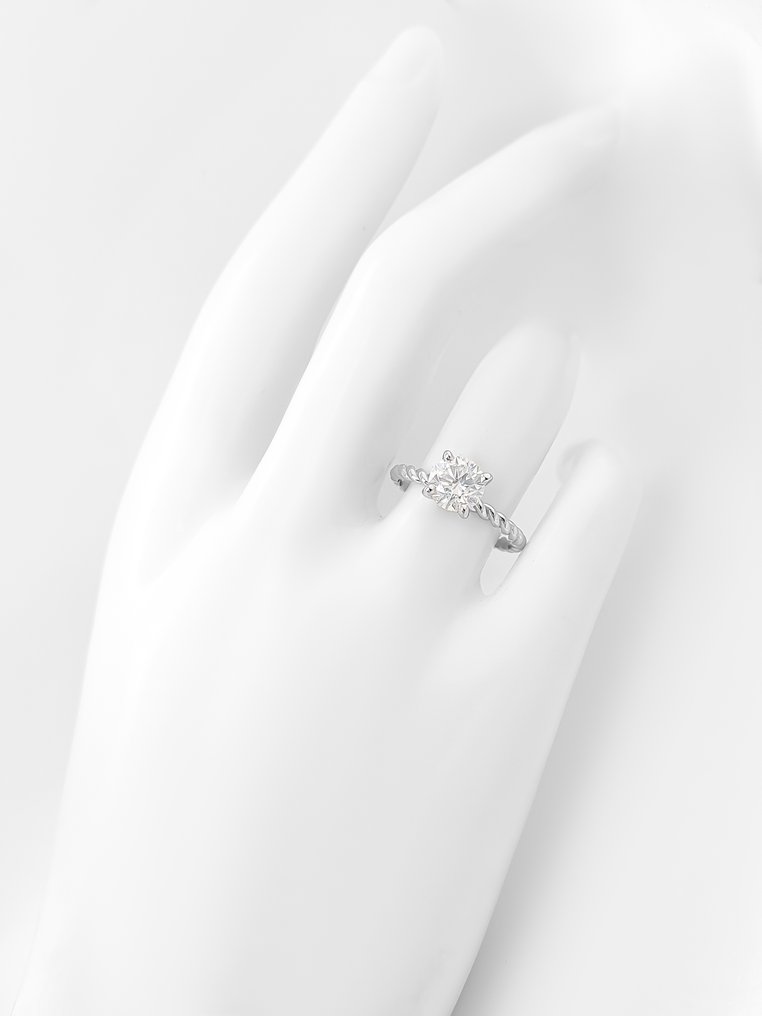 沒有保留價 - 戒指 - 14 克拉 白金 - 1.22ct. tw. 鉆石 (天然) - IGI 证书 #4.3