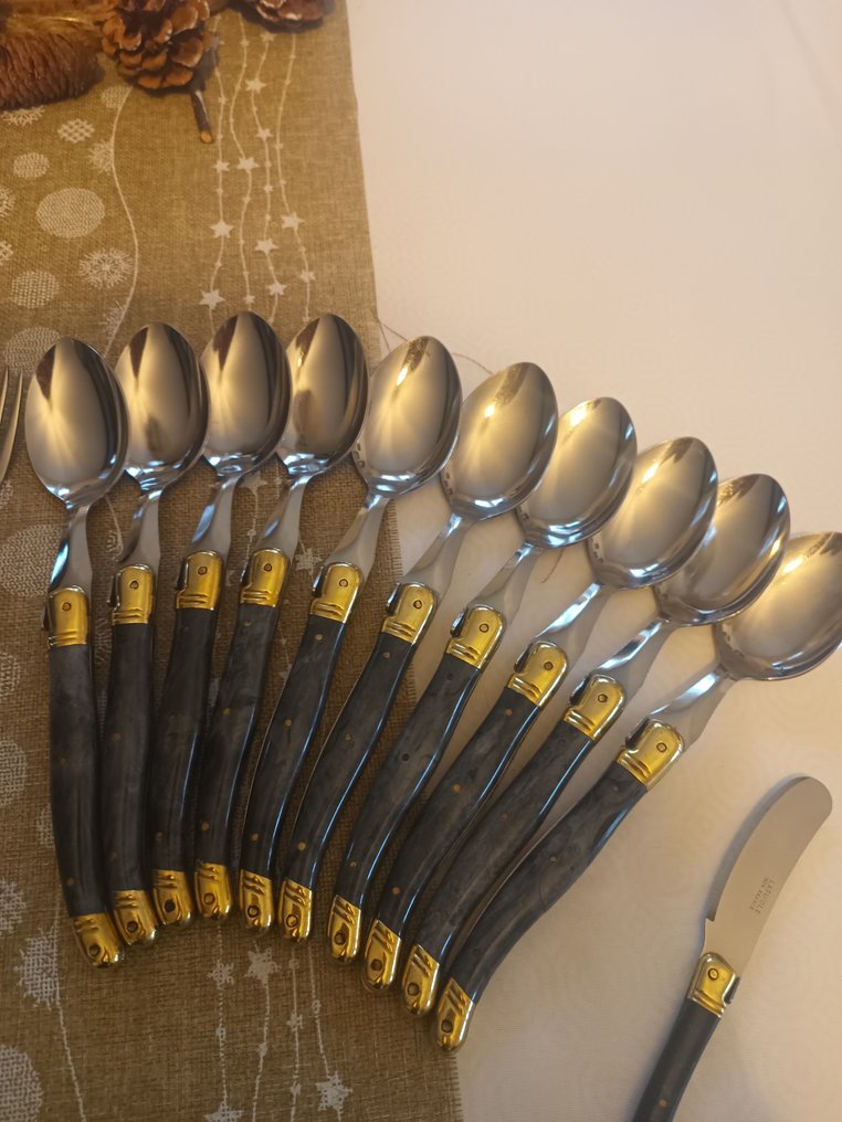 laguiole - Ménagère (48) - Laiton doré, Polycarbonate #3.2