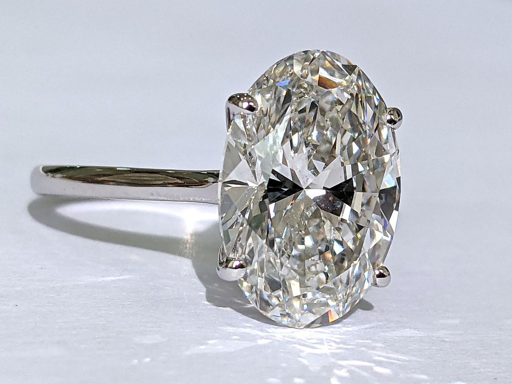 沒有保留價 - 訂婚戒指 - 18 克拉 白金 - 9.69ct. tw. 鉆石 (實驗室培育) - F VVS2 IGI #2.1