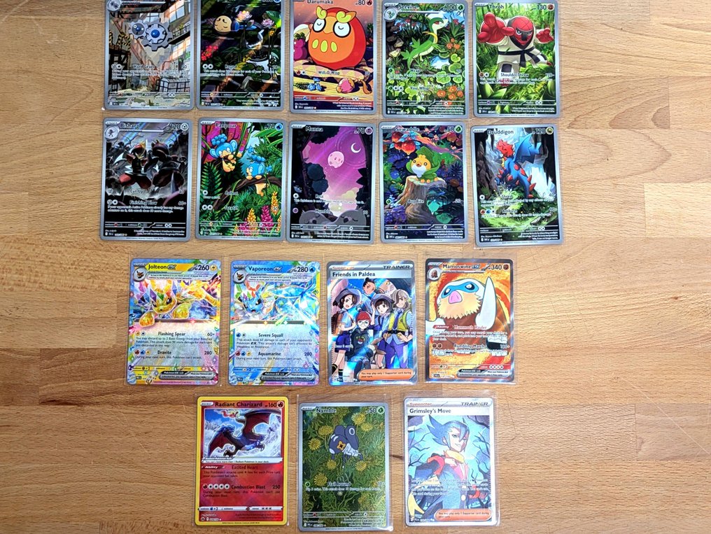 Pokémon - 17 Card - Charizard, Jolteon, Vaporeon MIXED HITS ONLY PACKFRESH Arte completa, Holográfico - Various sets #2.1